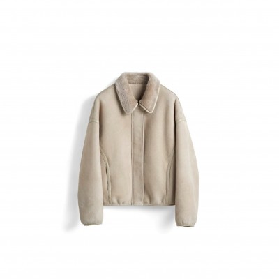 CELINE SUEDE SHEARLING COAT 